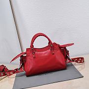 Kitlife Balenciaga NEO CAGOLE XS HANDBAG WITH RHINESTONES RED - 26x13x18cm - 3