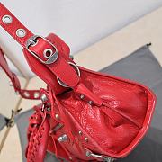 Kitlife Balenciaga NEO CAGOLE XS HANDBAG WITH RHINESTONES RED - 26x13x18cm - 2