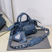 Kitlife Balenciaga NEO CAGOLE XS HANDBAG WITH RHINESTONES NANO BLUE - 26x13x18cm - 5