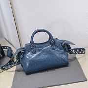 Kitlife Balenciaga NEO CAGOLE XS HANDBAG WITH RHINESTONES NANO BLUE - 26x13x18cm - 3