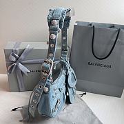 	 Kitlife Balenciaga Le Cagole XS Shoulder Bag Denim Light Blue - 26×7×16cm - 4