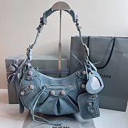 Kitlife Balenciaga Le Cagole Small Shoulder Bag In Denim Light Blue  - 33x16x8 cm - 1