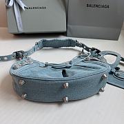 Kitlife Balenciaga Le Cagole Small Shoulder Bag In Denim Light Blue  - 33x16x8 cm - 4