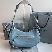 Kitlife Balenciaga Le Cagole Small Shoulder Bag In Denim Light Blue  - 33x16x8 cm - 3