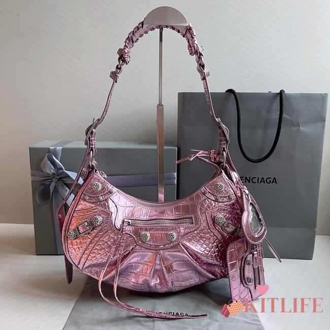 Kitlife Balenciaga Le Cagole Small Shoulder Bag METALLIC PINK - 33x16x8 cm - 1