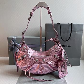 Kitlife Balenciaga Le Cagole Small Shoulder Bag METALLIC PINK - 33x16x8 cm