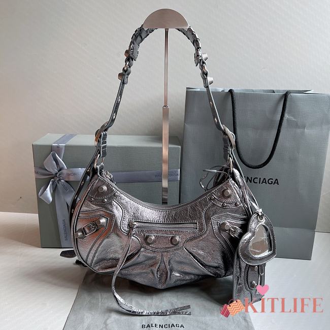 Kitlife Balenciaga Le Cagole Small Shoulder Bag Silver - 33x16x8 cm - 1