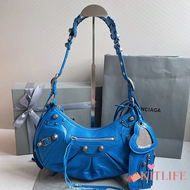 	 Kitlife Balenciaga Le Cagole Small Shoulder Bag Blue - 33x16x8 cm - 1