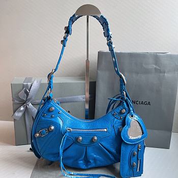 	 Kitlife Balenciaga Le Cagole Small Shoulder Bag Blue - 33x16x8 cm