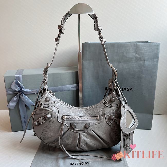 	 Kitlife Balenciaga Le Cagole Small Shoulder Bag Light Grey - 33x16x8 cm - 1