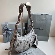 	 Kitlife Balenciaga Le Cagole Small Shoulder Bag Light Grey - 33x16x8 cm - 3