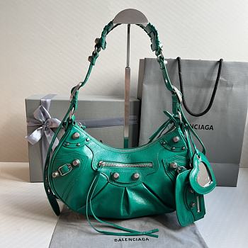 	 Kitlife Balenciaga Le Cagole Small Shoulder Bag Dark Green - 33x16x8 cm