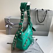 	 Kitlife Balenciaga Le Cagole Small Shoulder Bag Dark Green - 33x16x8 cm - 2