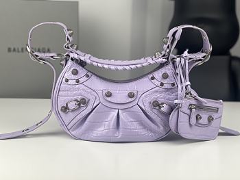 	 Kitlife Balenciaga Le Cagole XS Shoulder Bag Purple - 26×7×16cm