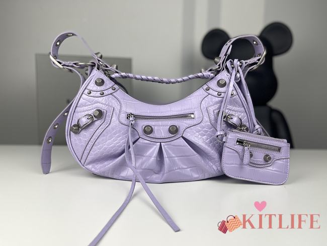 	 Kitlife Balenciaga Le Cagole Small Shoulder Bag Purple - 33x16x8 cm - 1