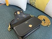 KITLIFE  VALENTINO LOCÒ SMALL SHOULDER BAG IN BLACK CALFSKIN - W20xH11xD5 cm - 5