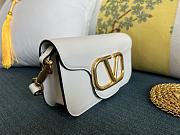 	 KITLIFE VALENTINO LOCÒ SMALL SHOULDER BAG IN WHITE CALFSKIN - W20xH11xD5 cm - 4