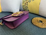 	 KITLIFE VALENTINO LOCÒ SMALL SHOULDER BAG IN PURPLE CALFSKIN - W20xH11xD5 cm - 5