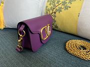 	 KITLIFE VALENTINO LOCÒ SMALL SHOULDER BAG IN PURPLE CALFSKIN - W20xH11xD5 cm - 3