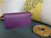 	 KITLIFE VALENTINO LOCÒ SMALL SHOULDER BAG IN PURPLE CALFSKIN - W20xH11xD5 cm - 2
