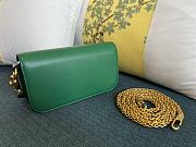 	 KITLIFE VALENTINO LOCÒ SMALL SHOULDER BAG IN GREEN CALFSKIN - W20xH11xD5 cm - 2