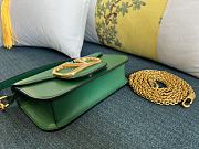 	 KITLIFE VALENTINO LOCÒ SMALL SHOULDER BAG IN GREEN CALFSKIN - W20xH11xD5 cm - 4