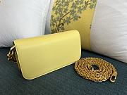 	 KITLIFE VALENTINO LOCÒ SMALL SHOULDER BAG IN YELLOW CALFSKIN - W20xH11xD5 cm - 4