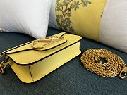 	 KITLIFE VALENTINO LOCÒ SMALL SHOULDER BAG IN YELLOW CALFSKIN - W20xH11xD5 cm - 3