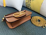 	 KITLIFE VALENTINO LOCÒ SMALL SHOULDER BAG IN BROWN CALFSKIN - W20xH11xD5 cm - 3