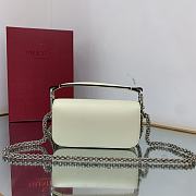 KITLIFE VALENTINO LOCÒ SMALL WHITE SHOULDER BAG WITH JEWEL LOGO - 5