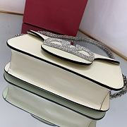 KITLIFE VALENTINO LOCÒ SMALL WHITE SHOULDER BAG WITH JEWEL LOGO - 2