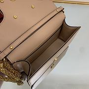 	 KITLIFE VALENTINO LOCÒ SMALL BROWN SHOULDER BAG WITH JEWEL LOGO - 2