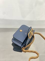 	 KITLIFE VALENTINO LOCÒ SMALL SHOULDER BAG IN ULTRAMARINE CALFSKIN - W20xH11xD5 cm - 4