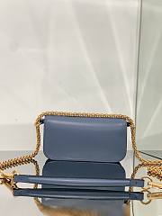 	 KITLIFE VALENTINO LOCÒ SMALL SHOULDER BAG IN ULTRAMARINE CALFSKIN - W20xH11xD5 cm - 3