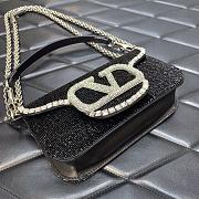 KITLIFE LOCÒ EMBROIDERED SMALL BLACK SHOULDER BAG - W20xH11xD5 cm - 5