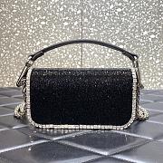 KITLIFE LOCÒ EMBROIDERED SMALL BLACK SHOULDER BAG - W20xH11xD5 cm - 3