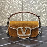 	 KITLIFE LOCÒ EMBROIDERED SMALL ORANGE SHOULDER BAG - W20xH11xD5 cm - 1