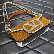 	 KITLIFE LOCÒ EMBROIDERED SMALL ORANGE SHOULDER BAG - W20xH11xD5 cm - 4