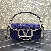 	 KITLIFE LOCÒ EMBROIDERED SMALL LILAC SHOULDER BAG - W20xH11xD5 cm - 1