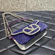	 KITLIFE LOCÒ EMBROIDERED SMALL LILAC SHOULDER BAG - W20xH11xD5 cm - 4