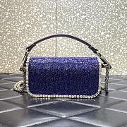 	 KITLIFE LOCÒ EMBROIDERED SMALL LILAC SHOULDER BAG - W20xH11xD5 cm - 3