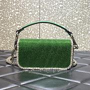 	 KITLIFE LOCÒ EMBROIDERED SMALL GREEN SHOULDER BAG - W20xH11xD5 cm - 5