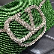	 KITLIFE LOCÒ EMBROIDERED SMALL GREEN SHOULDER BAG - W20xH11xD5 cm - 3