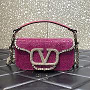 	 KITLIFE LOCÒ EMBROIDERED SMALL PINK SHOULDER BAG - W20xH11xD5 cm - 1
