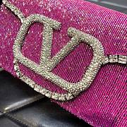 	 KITLIFE LOCÒ EMBROIDERED SMALL PINK SHOULDER BAG - W20xH11xD5 cm - 5