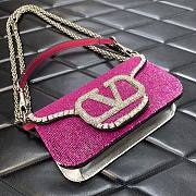 	 KITLIFE LOCÒ EMBROIDERED SMALL PINK SHOULDER BAG - W20xH11xD5 cm - 4