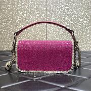 	 KITLIFE LOCÒ EMBROIDERED SMALL PINK SHOULDER BAG - W20xH11xD5 cm - 2