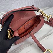 KITLIFE DIOR MINI SADDLE BAG WITH STRAP Red Grained Calfskin - 21 x 18 x 5 cm - 5