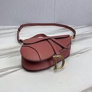 KITLIFE DIOR SADDLE BAG WITH STRAP Latte Grained Calfskin - 25.5 x 20 x 6.5 cm - 5