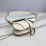 	 KITLIFE DIOR MINI SADDLE BAG WITH STRAP WHITE Grained Calfskin - 21 x 18 x 5 cm - 4